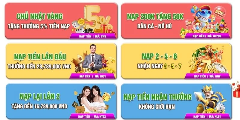 Ưu đãi hấp dẫn thu hút mọi đối tượng người chơi